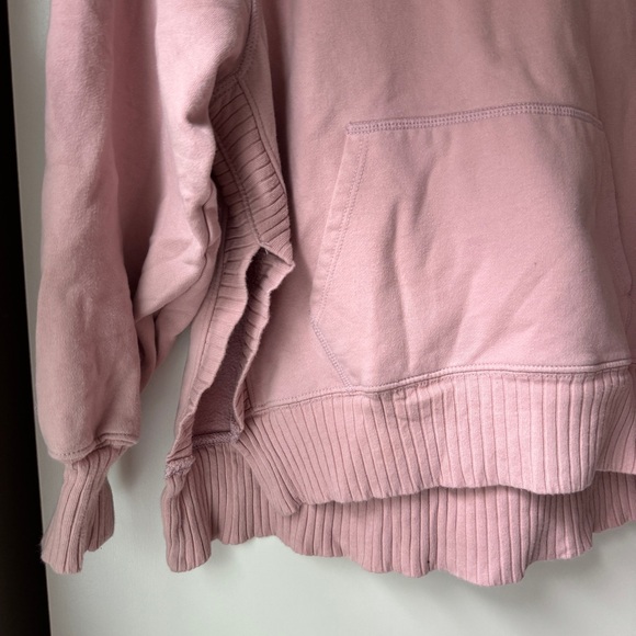 AMERICAN EAGLE | MAUVE OVERSIZE COZY SIDE SLIT ATHLEISURE FREE PEOPLE HOODIE - Picture 6 of 10